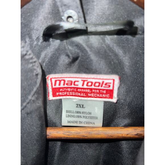 Vintage Mac Tools Jacket Professional Mechanic Nylon Shell Black Workwear 2XL - Picture 7 of 11